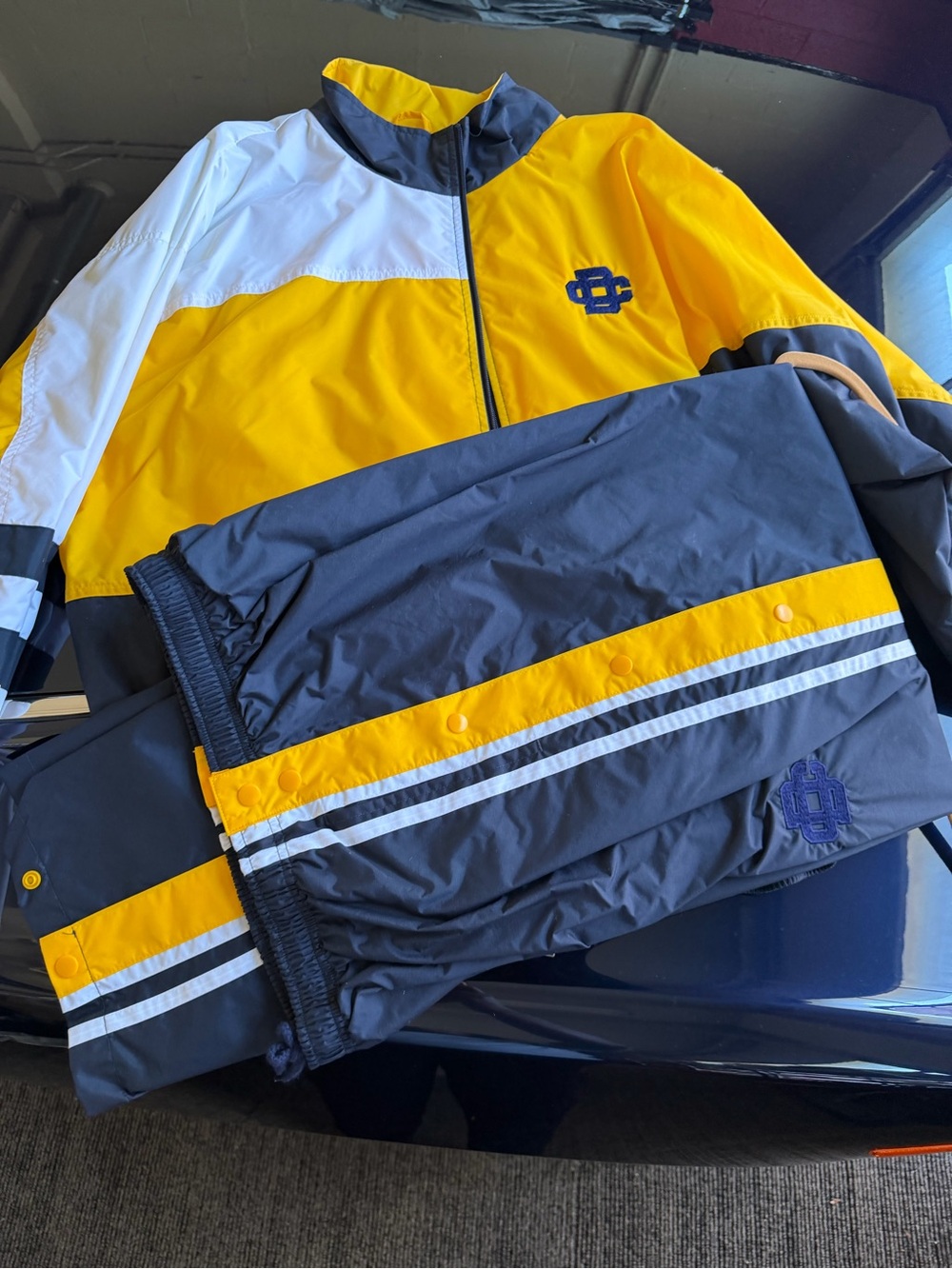 Men's Yellow, White & Gray Colorblock Windbreaker Jacket